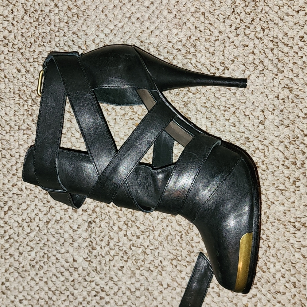JOIE REAL LEATHER STRAPED PLATFORM HIGH HEEL SEXY AZZ BOOTIE EUC - Picture 11 of 12